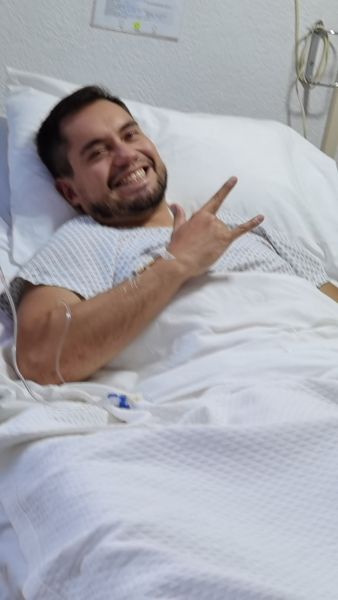 Fran en el hospital después de la cirugía